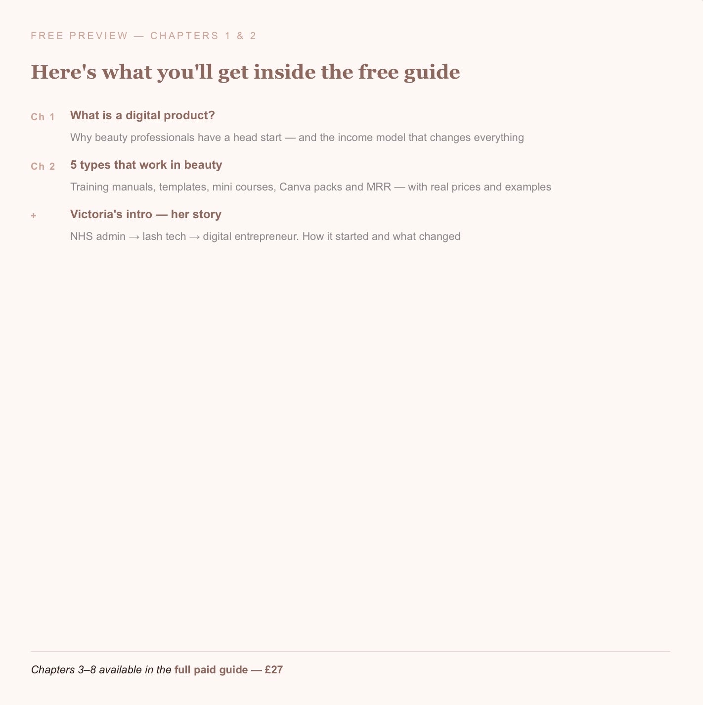 FREE Guide: Beginner's Guide to Creating & Selling Digital Products | For Beauty Professionals