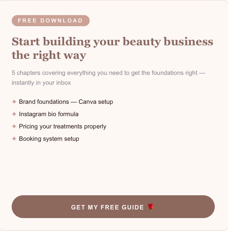 FREE Guide: The Beauty Pro's Guide to Setting Up Your Business the Right Way | For Beauty Professionals Ready to Build a Business That Actually Works