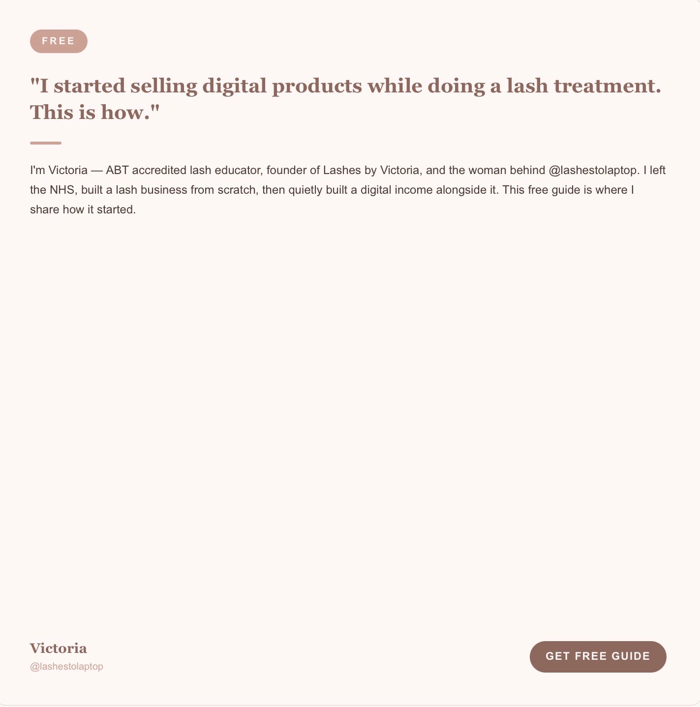 FREE Guide: Beginner's Guide to Creating & Selling Digital Products | For Beauty Professionals